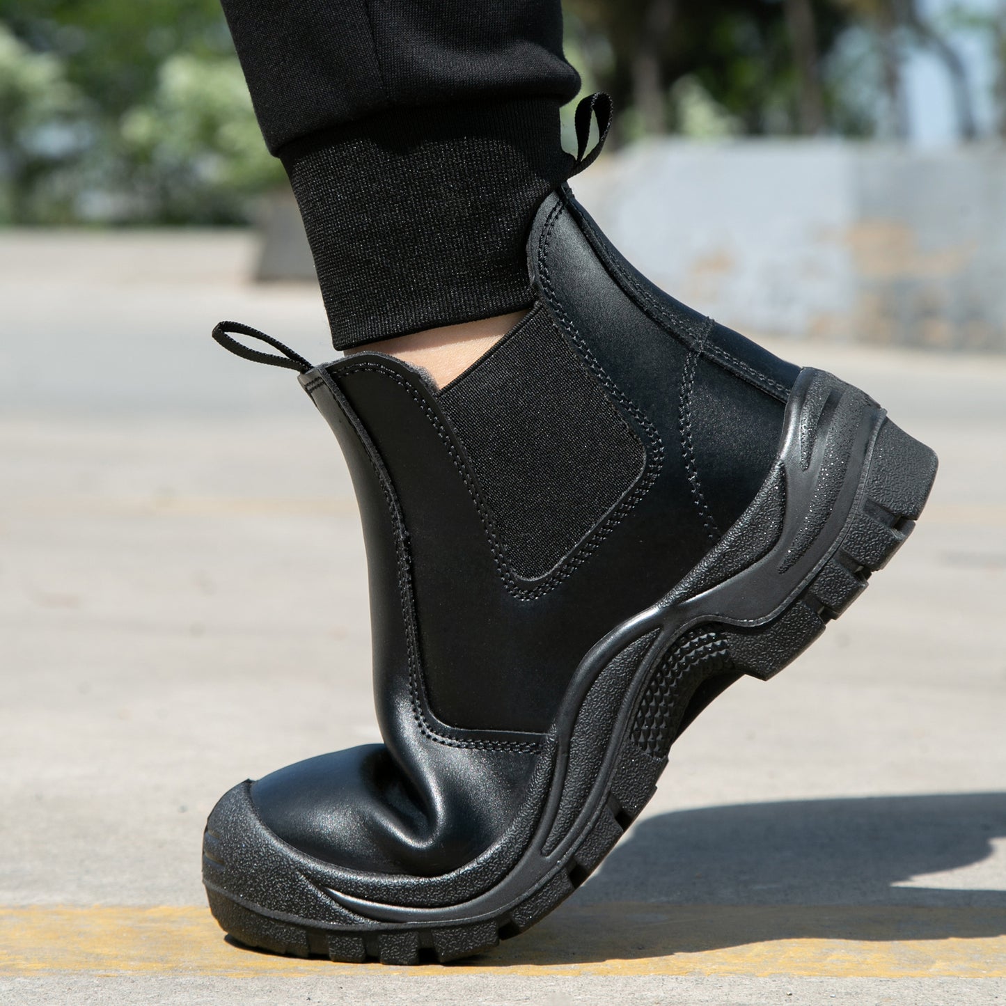 Leather Waterproof Safety Boots, Non-slip, Puncture-Proof Work Boots