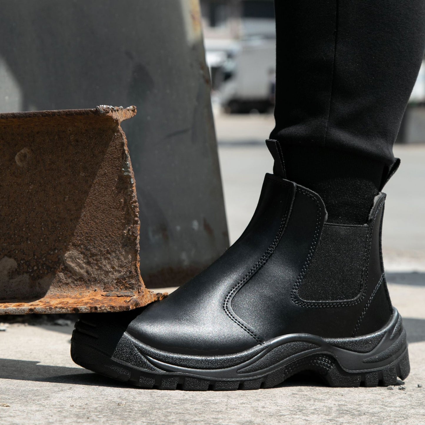 Leather Waterproof Safety Boots, Non-slip, Puncture-Proof Work Boots