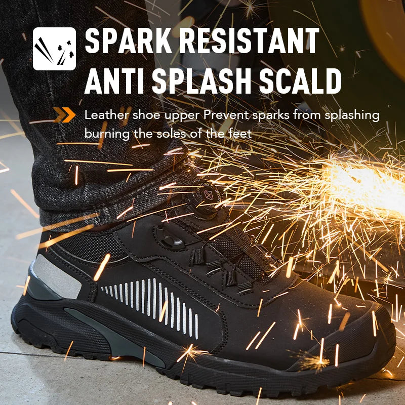 Anti Scald Welding Shoes, New Rotating Button Safety Shoes