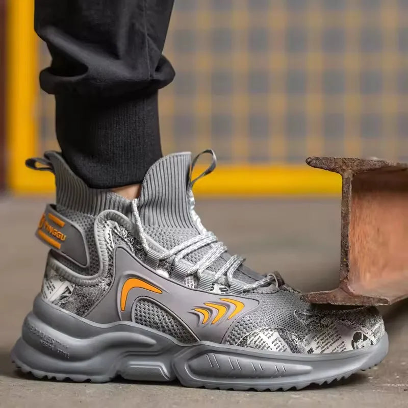 2025 Safety Reflective Work Boots Anti-smash Anti-puncture