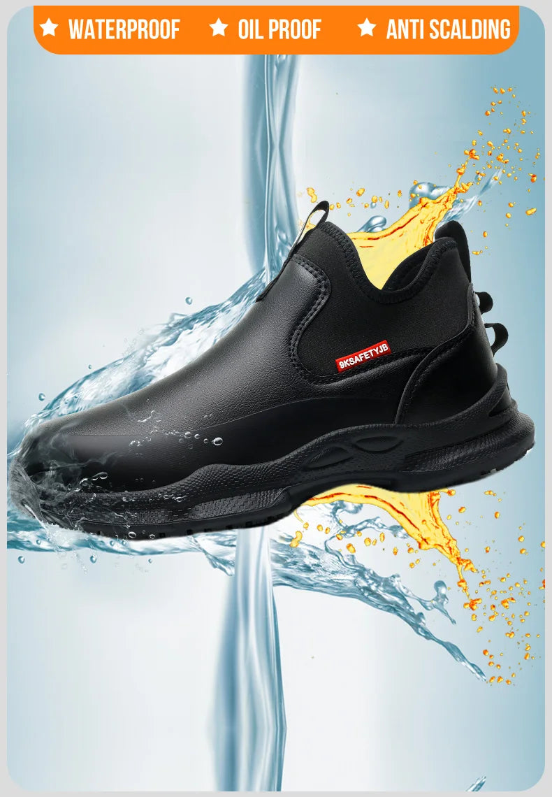 Fashionable Leather Chef Shoes Waterproof And Anti Slip, Oil Resistant