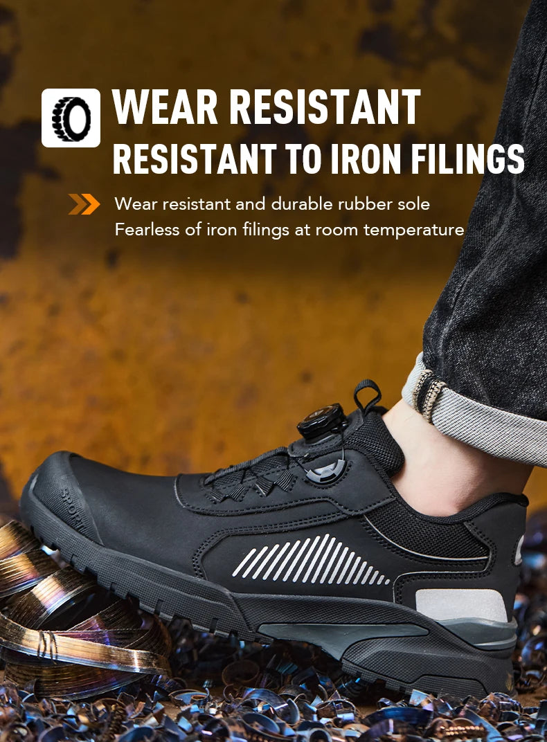 Anti Scald Welding Shoes, New Rotating Button Safety Shoes