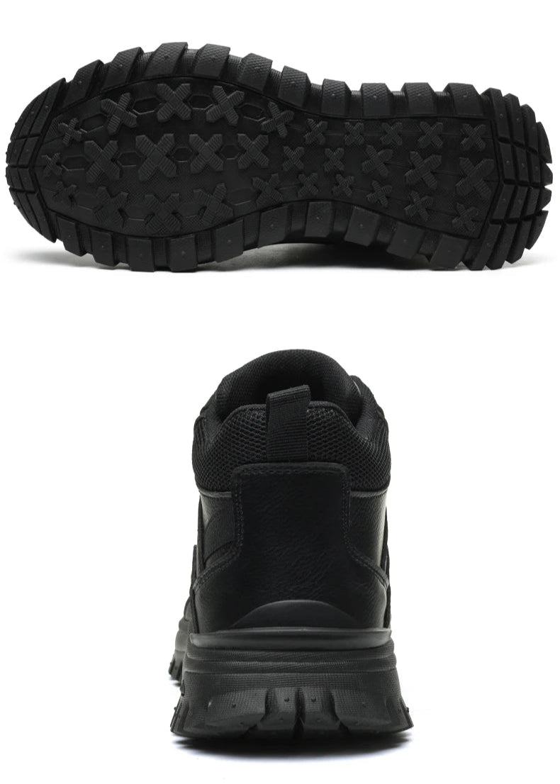Rotating Button Safety Boots, Steel Toe Boots Waterproof Non-slip