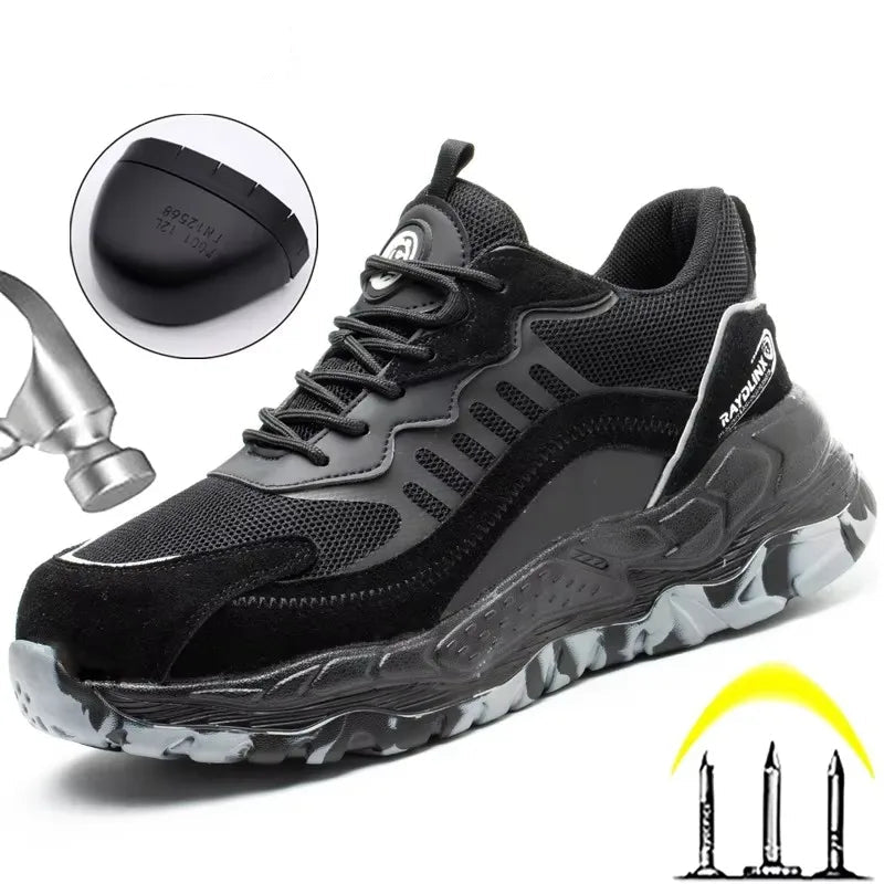 2025 New Work Boots Safety Steel Toe Shoes Unisex Anti Puncture