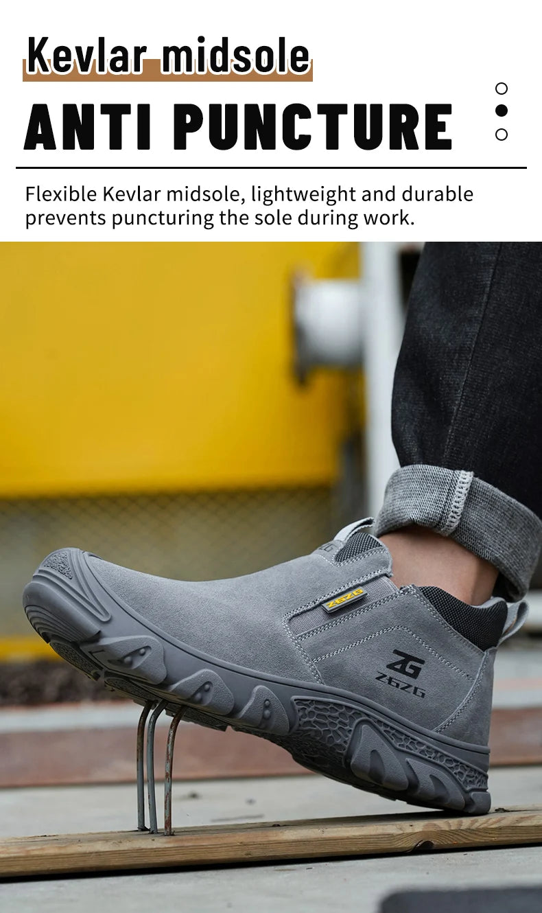 Plus Size Anti Scald Welding Shoes Work Boots Anti-smash Anti-puncture
