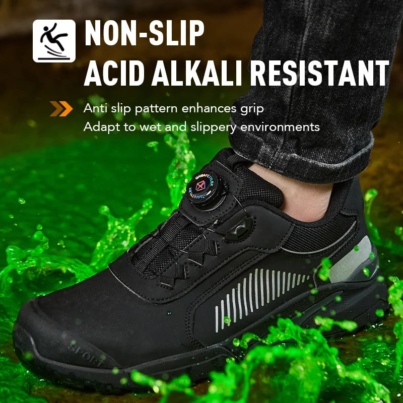 Anti Scald Welding Shoes, New Rotating Button Safety Shoes