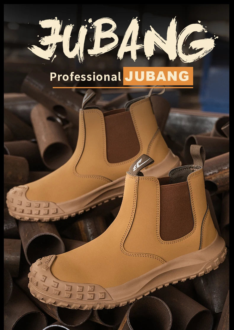 Leather Waterproof Safety Boots, Puncture-Proof Steel Toe Boots