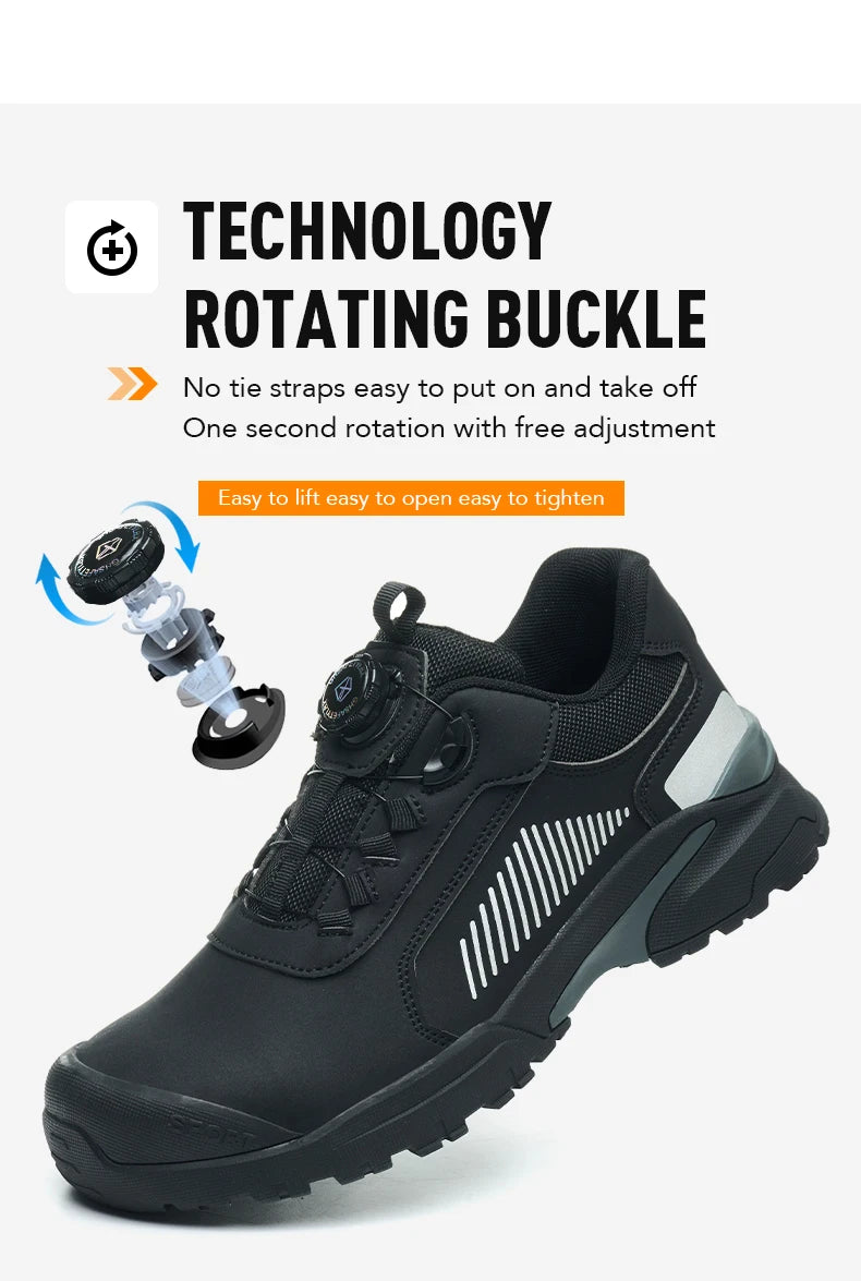 Anti Scald Welding Shoes, New Rotating Button Safety Shoes