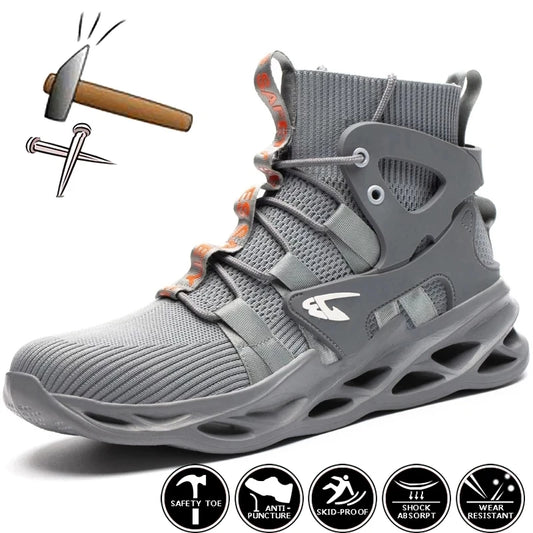 2025 Safety Shoes Steel Toe Shoes Puncture-Proof Adult Work Sneakers