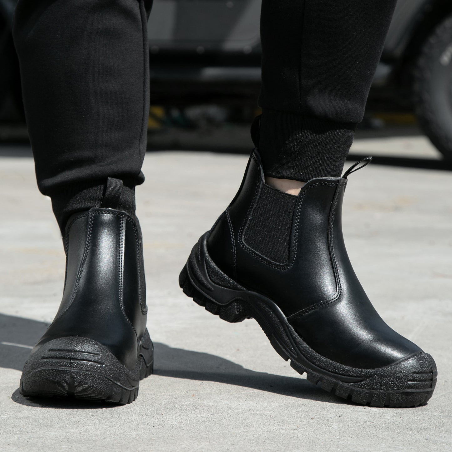 Leather Waterproof Safety Boots, Non-slip, Puncture-Proof Work Boots