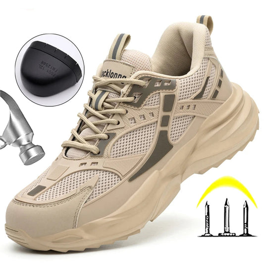 Summer Work Safety Shoes Steel Toe Cap Work Shoes Sneakers Puncture-Proof