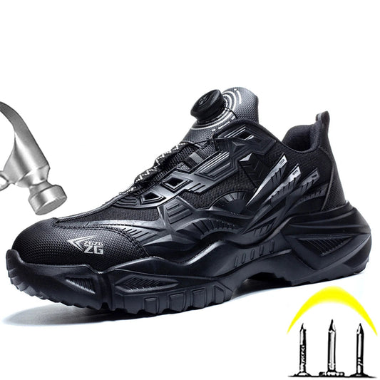 High-quality Safety Shoes Men Steel Wire Rotary Buckle Work Sneakers