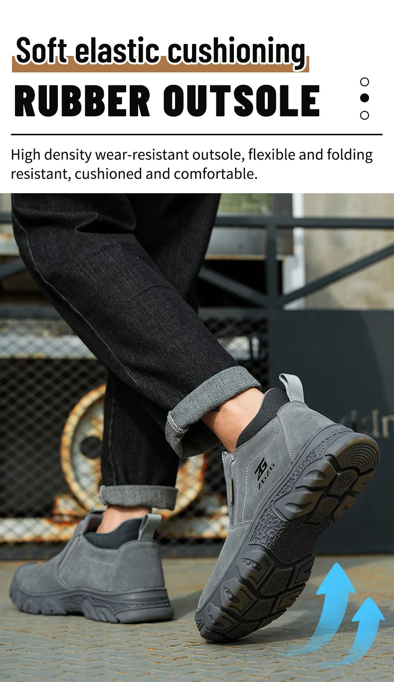 Plus Size Anti Scald Welding Shoes Work Boots Anti-smash Anti-puncture