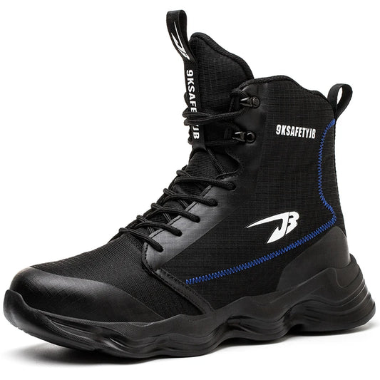 2025 New Safety Shoes Men Boots High Top Work Sneakers Steel Toe Cap