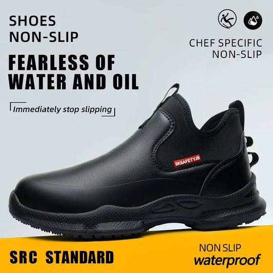 Fashionable Leather Chef Shoes Waterproof And Anti Slip, Oil Resistant