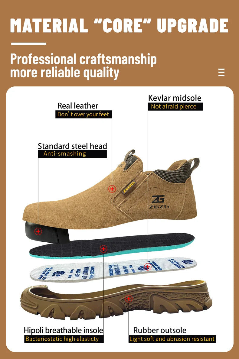 Plus Size Anti Scald Welding Shoes Work Boots Anti-smash Anti-puncture