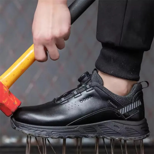 Men Rotating Button Safety Shoes Puncture-Proof, Waterproof