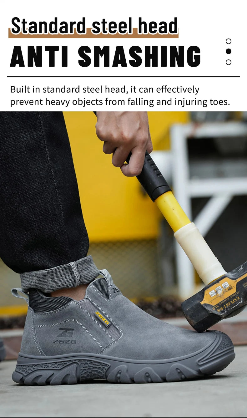 Plus Size Anti Scald Welding Shoes Work Boots Anti-smash Anti-puncture
