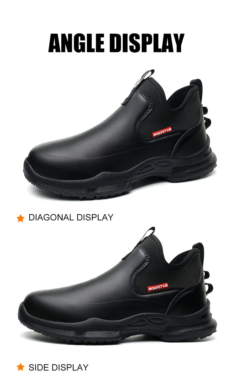 Fashionable Leather Chef Shoes Waterproof And Anti Slip, Oil Resistant