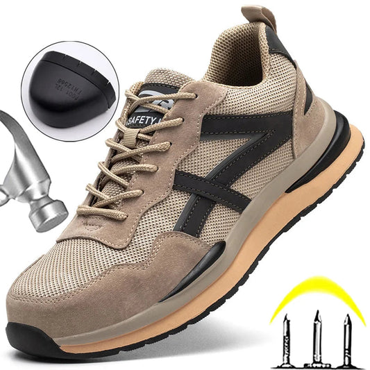 New Safety Shoes Men Anti-smash, Anti-puncture Work Shoes