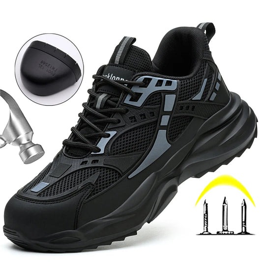 Summer Work Safety Shoes Steel Toe Cap Work Shoes Sneakers Puncture-Proof