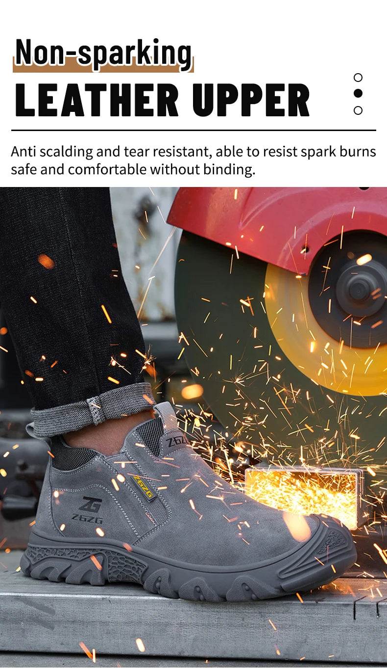 Plus Size Anti Scald Welding Shoes Work Boots Anti-smash Anti-puncture