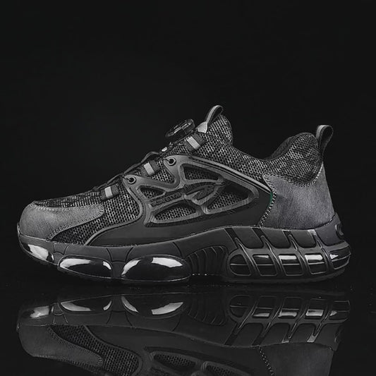 New Rotating Button Work Sneakers Safety Shoes Men Steel Toe Shoes